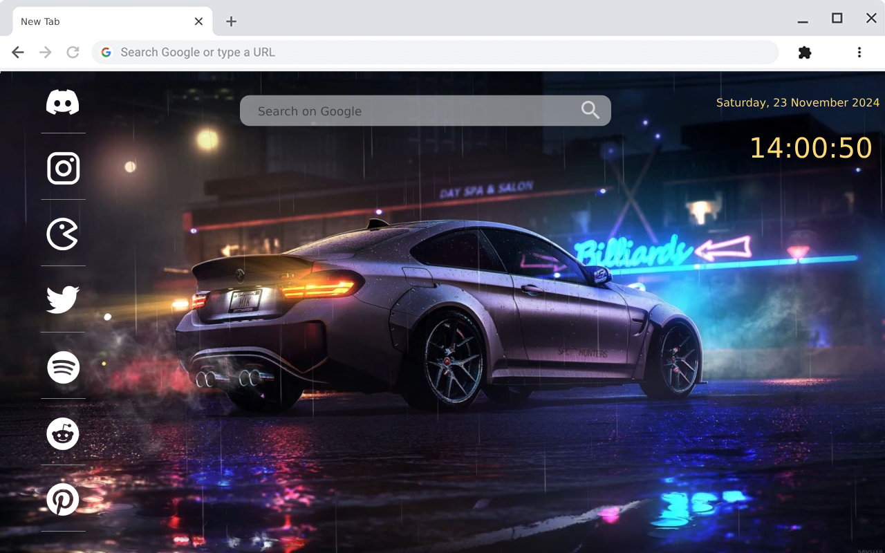 BMW M4 Night Rain: Need for Speed Live Wallpaper for Chrome chrome谷歌浏览器插件_扩展第1张截图