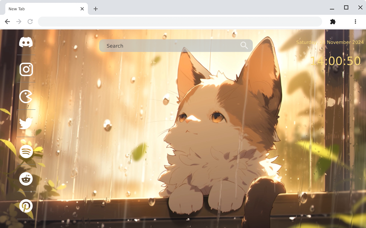 A Cute Kitten Watching Outside the Window - Live Wallpaper chrome谷歌浏览器插件_扩展第1张截图