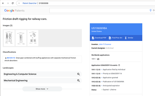 Patent Searcher chrome谷歌浏览器插件_扩展第1张截图
