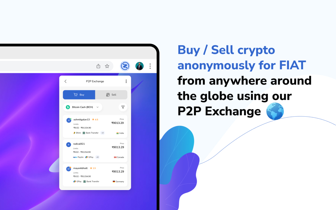 Zapit: Crypto Wallet & P2P Exchange chrome谷歌浏览器插件_扩展第4张截图