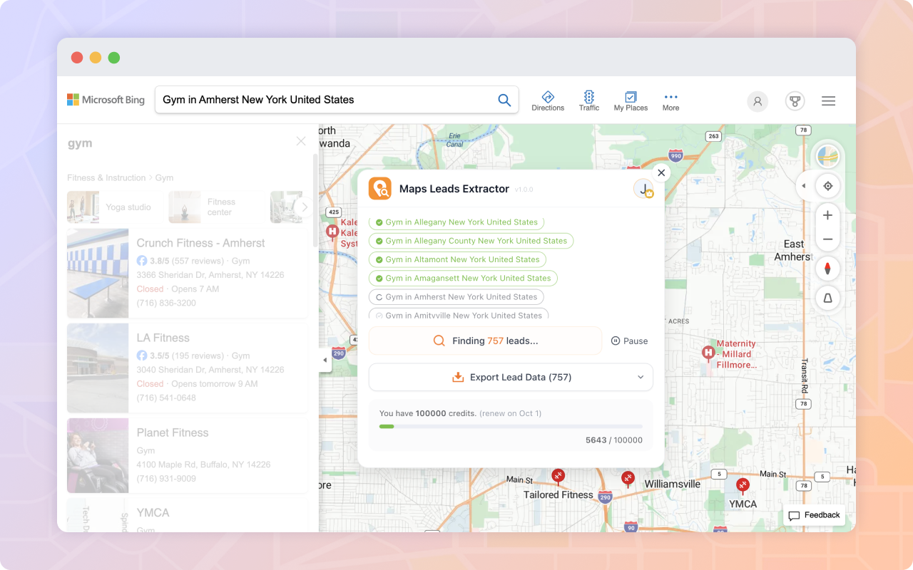 Maps Leads Extractor & Bing Maps Scraper chrome谷歌浏览器插件_扩展第1张截图