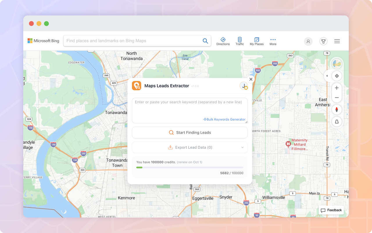 Maps Leads Extractor & Bing Maps Scraper chrome谷歌浏览器插件_扩展第3张截图