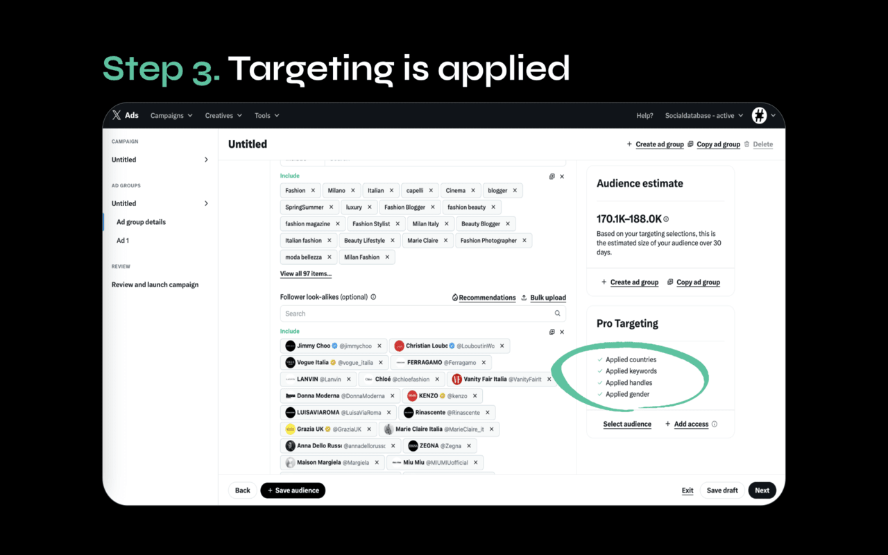 𝕏 Pro Targeting chrome谷歌浏览器插件_扩展第2张截图