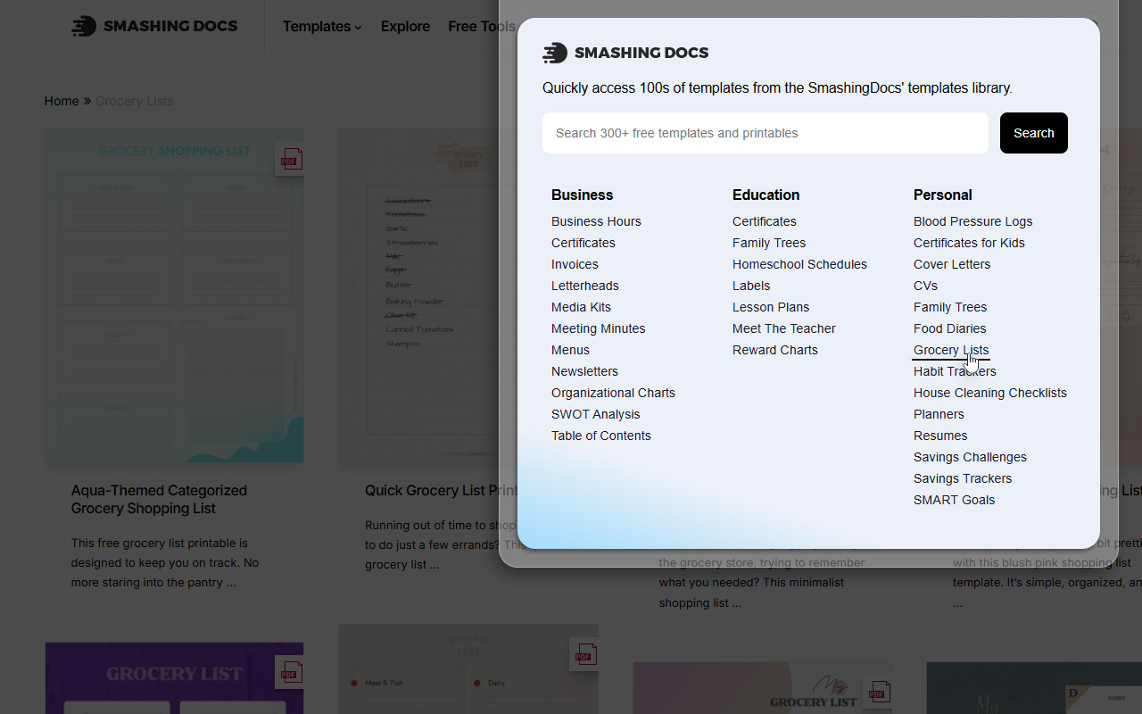 SmashingDocs - Free Google Docs Templates and Printables chrome谷歌浏览器插件_扩展第1张截图