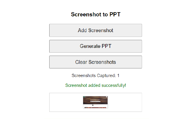 Screenshot to PPT chrome谷歌浏览器插件_扩展第1张截图