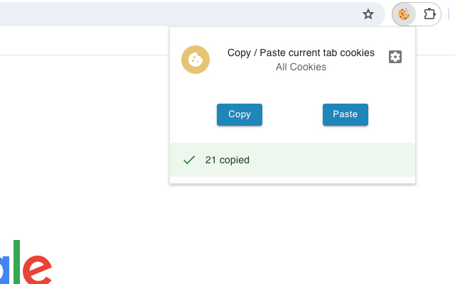 Copy Paste Cookie Extension chrome谷歌浏览器插件_扩展第2张截图
