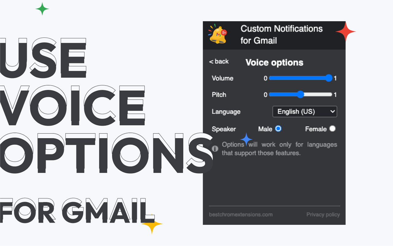 Custom Notifications for Gmail chrome谷歌浏览器插件_扩展第1张截图