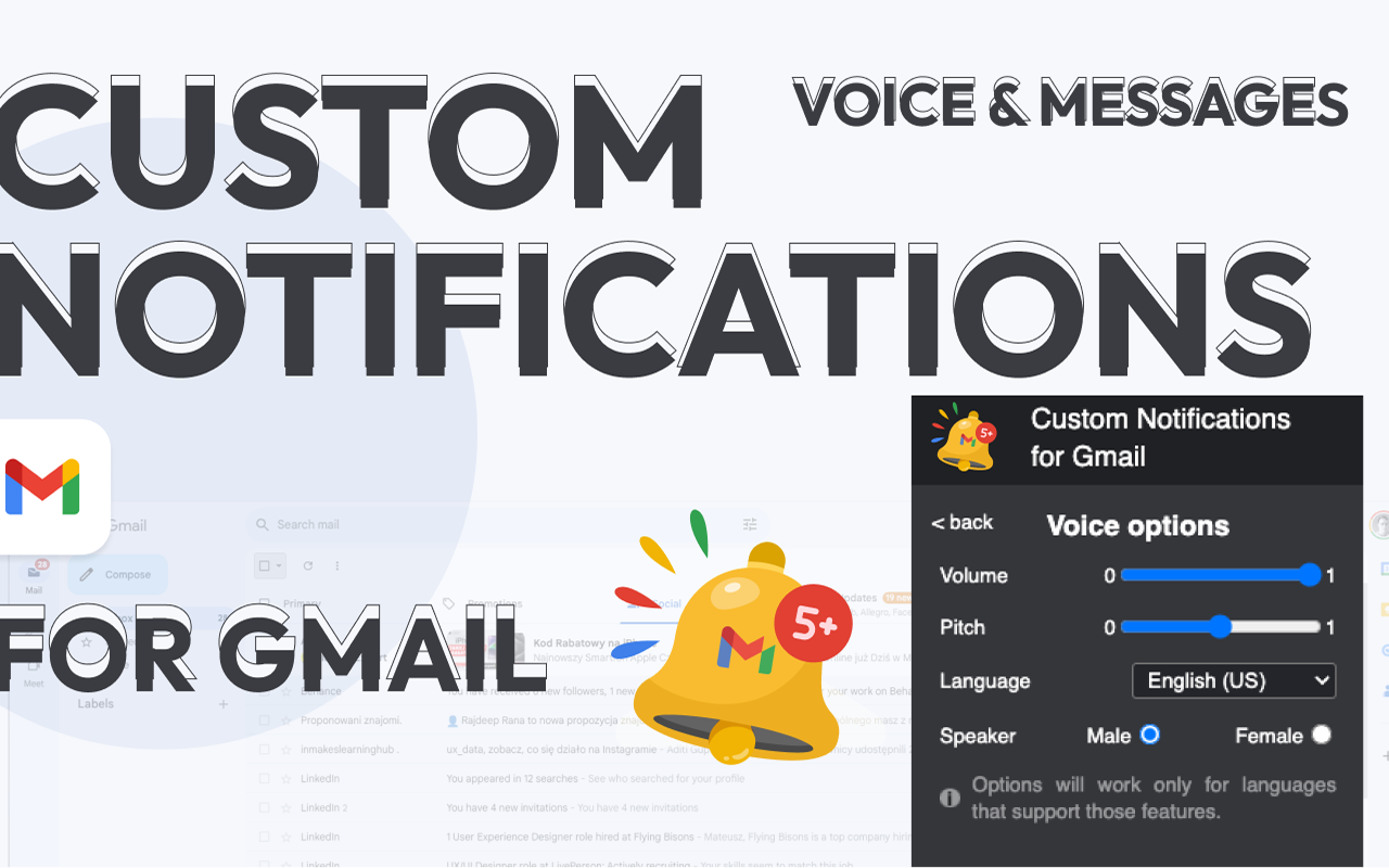 Custom Notifications for Gmail chrome谷歌浏览器插件_扩展第2张截图