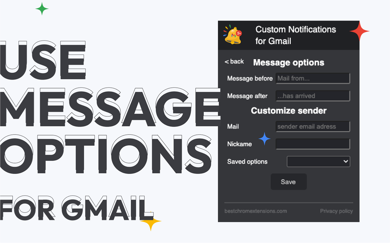 Custom Notifications for Gmail chrome谷歌浏览器插件_扩展第4张截图