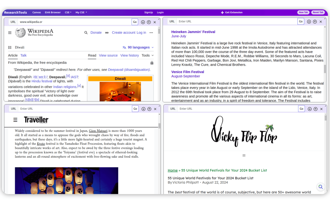 ResearchTools: Multiple Site Viewer chrome谷歌浏览器插件_扩展第5张截图