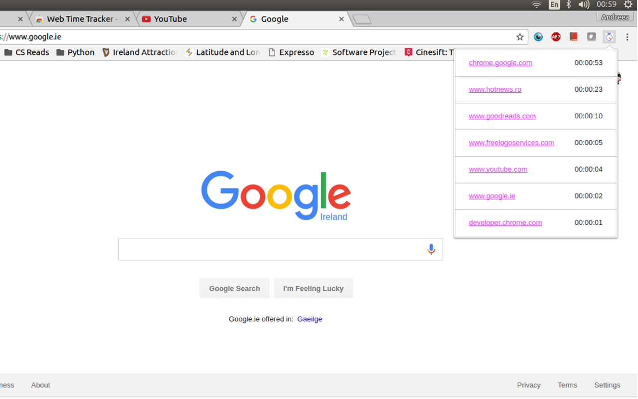 Web Time Tracker chrome谷歌浏览器插件_扩展第1张截图