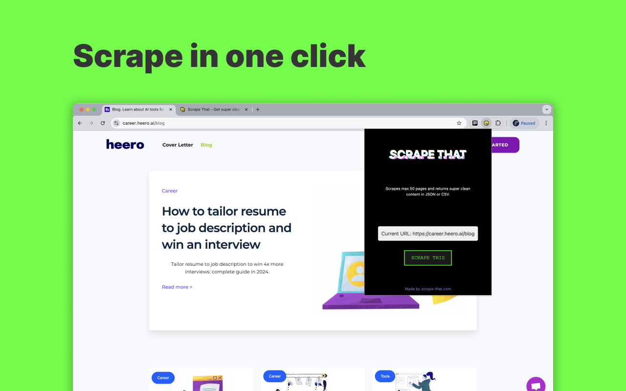 Scrape That - free web scraper chrome谷歌浏览器插件_扩展第3张截图
