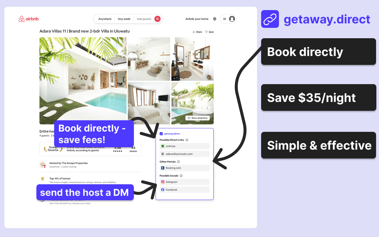 Getaway.Direct: Find Direct Host Links for Airbnb Listings chrome谷歌浏览器插件_扩展第2张截图