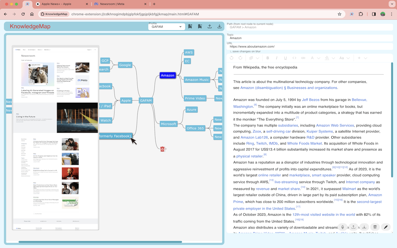 KnowledgeMap chrome谷歌浏览器插件_扩展第1张截图