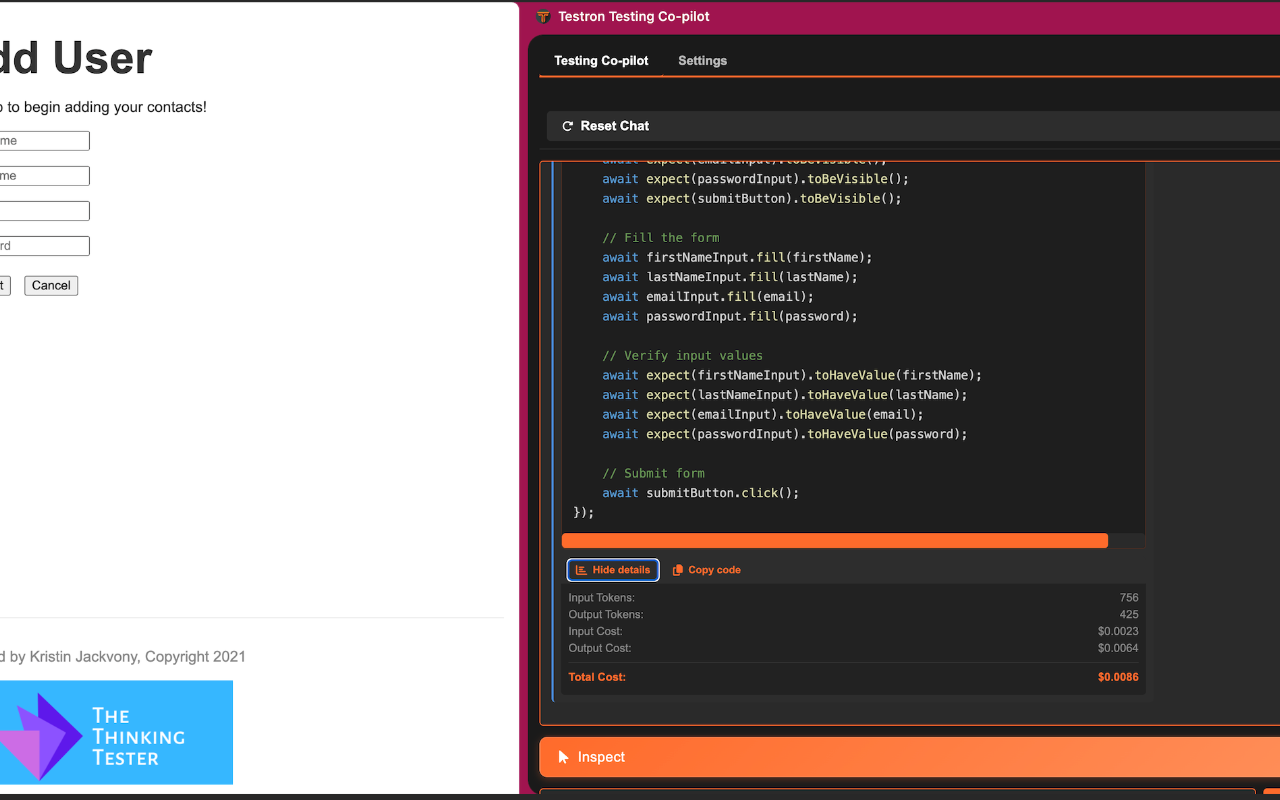 Testron Testing Co-pilot chrome谷歌浏览器插件_扩展第1张截图