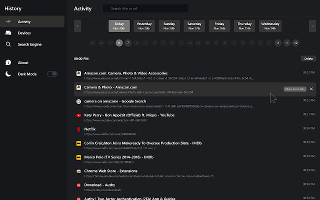 Check History chrome谷歌浏览器插件_扩展第2张截图