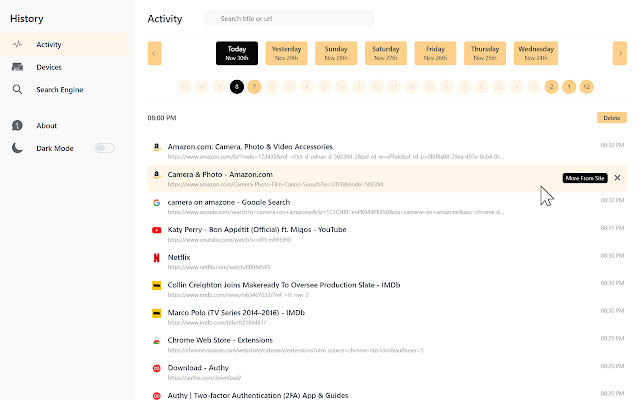 Check History chrome谷歌浏览器插件_扩展第3张截图