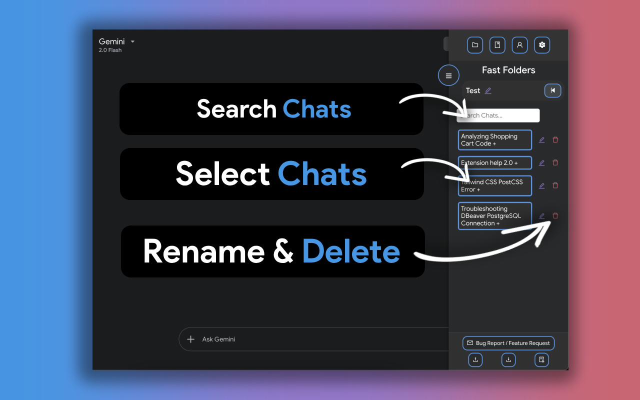 Google Gemini Folders & Chat organizer - Fast Folders chrome谷歌浏览器插件_扩展第2张截图