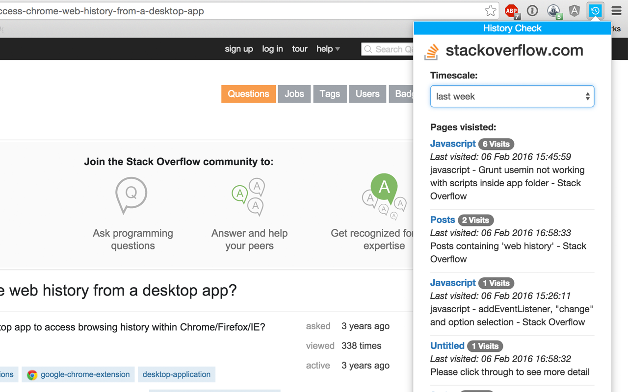 History Check chrome谷歌浏览器插件_扩展第1张截图