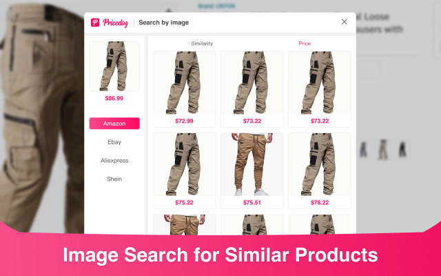 Amazon & Walmart历史价格180天跟踪、Alibaba图片搜同款: Pricedog chrome谷歌浏览器插件_扩展第3张截图