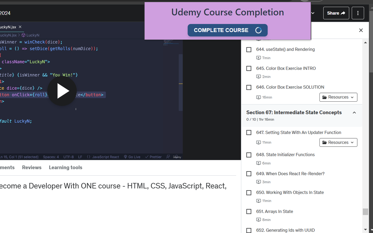 Udemy Course Completion chrome谷歌浏览器插件_扩展第3张截图
