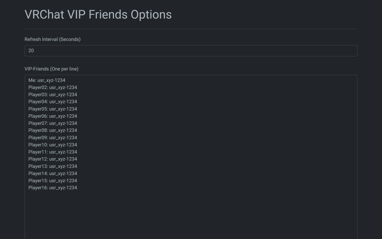 VRChat VIP Friends - QOL Tweak for VRChat Web chrome谷歌浏览器插件_扩展第3张截图