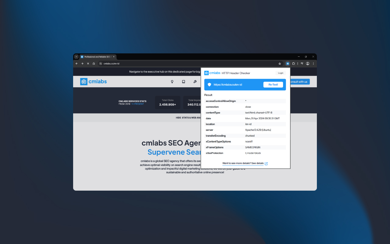 HTTP Header Checker - cmlabs SEO Tools chrome谷歌浏览器插件_扩展第1张截图