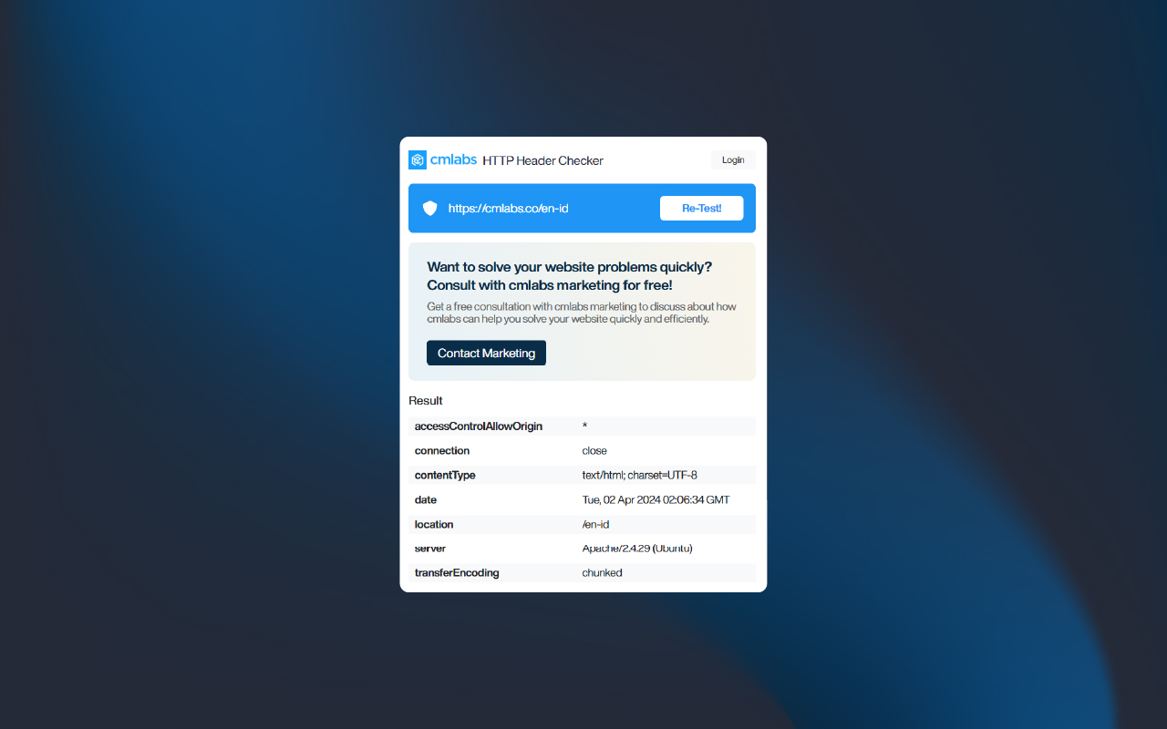 HTTP Header Checker - cmlabs SEO Tools chrome谷歌浏览器插件_扩展第2张截图