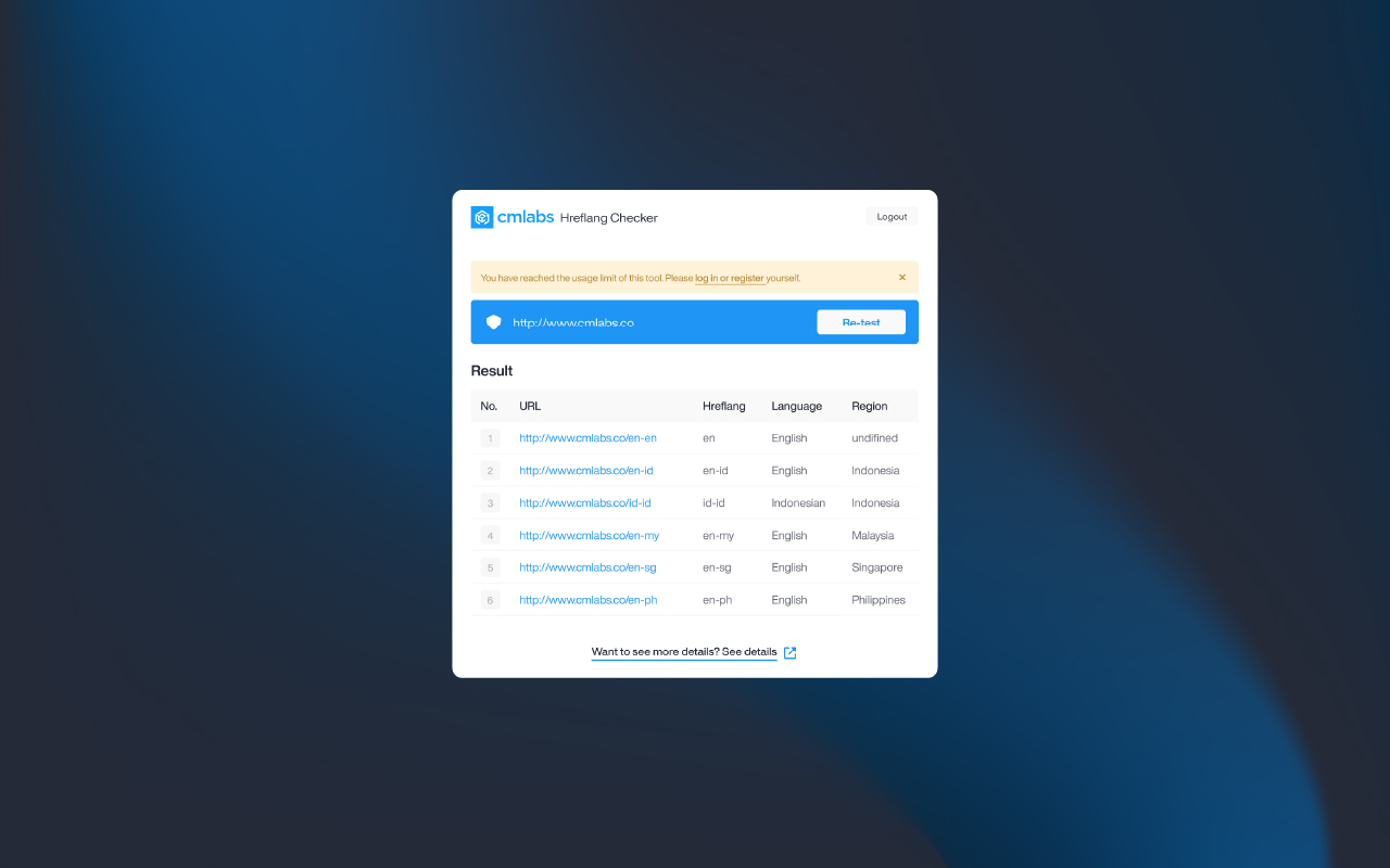 Hreflang Checker - cmlabs SEO Tools chrome谷歌浏览器插件_扩展第2张截图