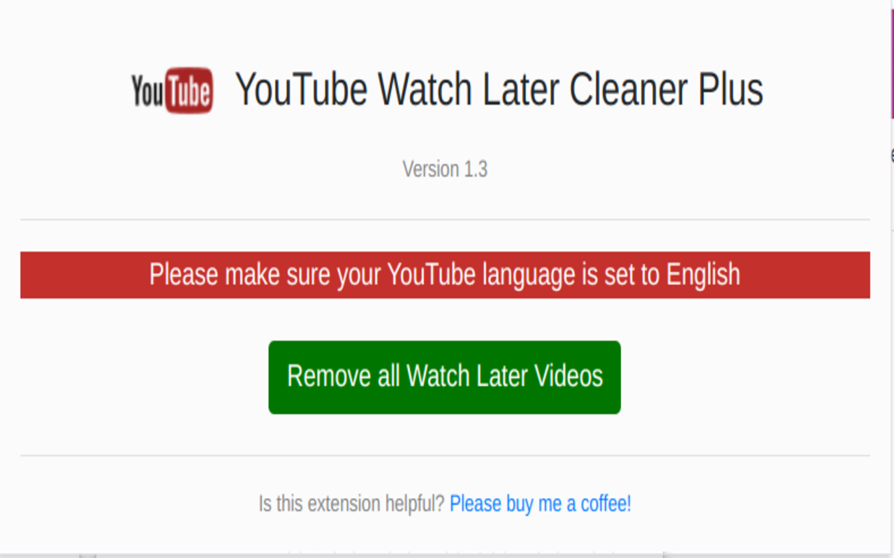 YouTube Watch Later Cleaner Plus chrome谷歌浏览器插件_扩展第2张截图