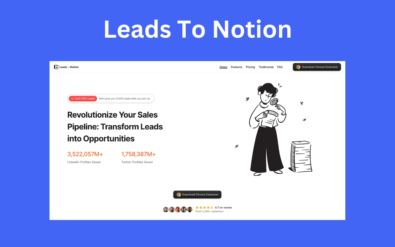 Leads to Notion chrome谷歌浏览器插件_扩展第2张截图