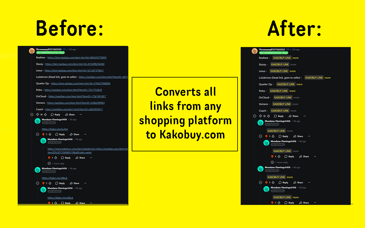 Repcentral Kakobuy Helper - Convert Links chrome谷歌浏览器插件_扩展第3张截图