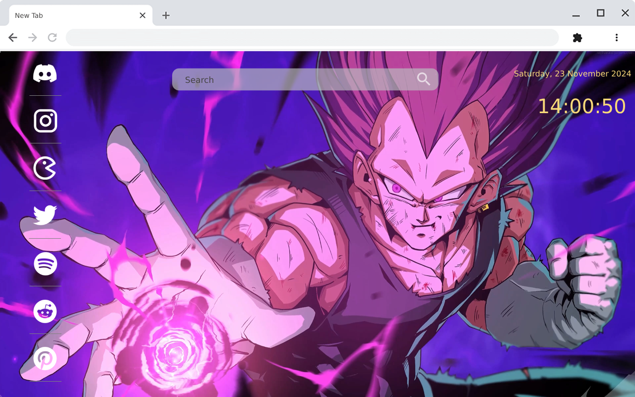 Ultra Ego Vegeta: Powerful Live Wallpaper for Chrome! chrome谷歌浏览器插件_扩展第1张截图