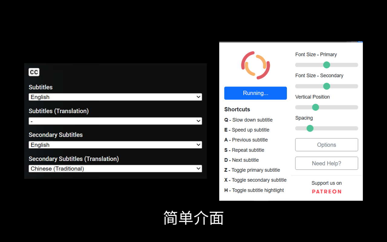 Youtube 双语字幕 chrome谷歌浏览器插件_扩展第1张截图