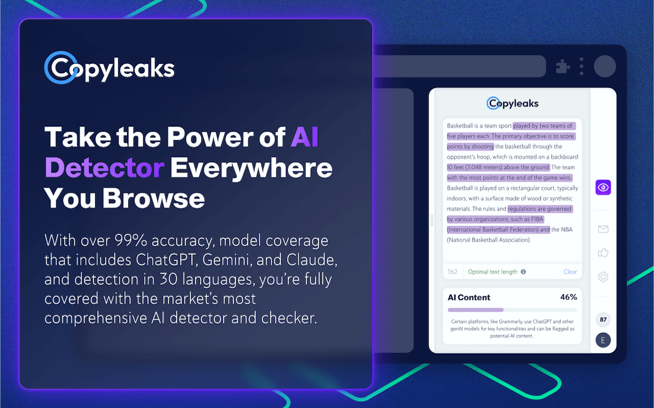 AI Content Detector - Copyleaks chrome谷歌浏览器插件_扩展第2张截图