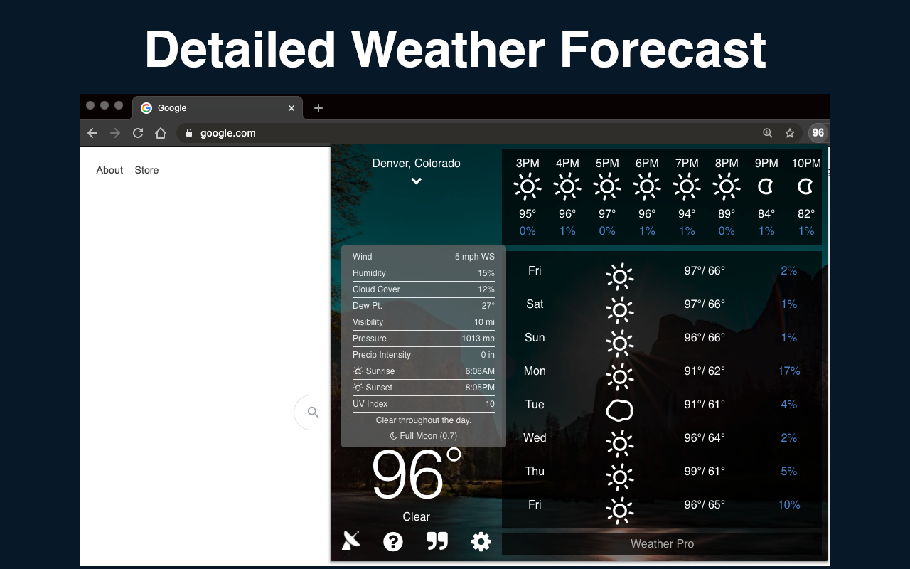 Weather chrome谷歌浏览器插件_扩展第3张截图
