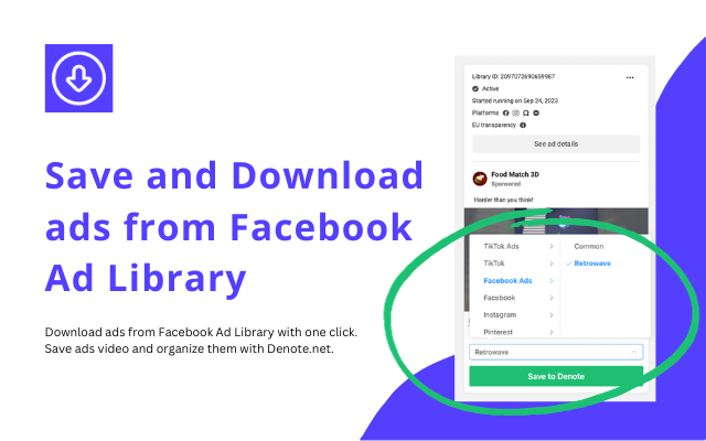 FB广告库广告下载器 - AdLibNote chrome谷歌浏览器插件_扩展第2张截图