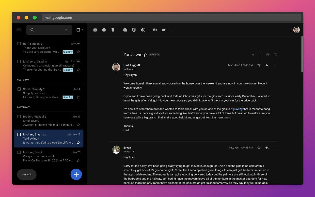 Simplify Gmail chrome谷歌浏览器插件_扩展第5张截图