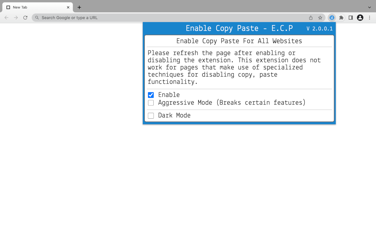 Enable Copy Paste - E.C.P chrome谷歌浏览器插件_扩展第3张截图