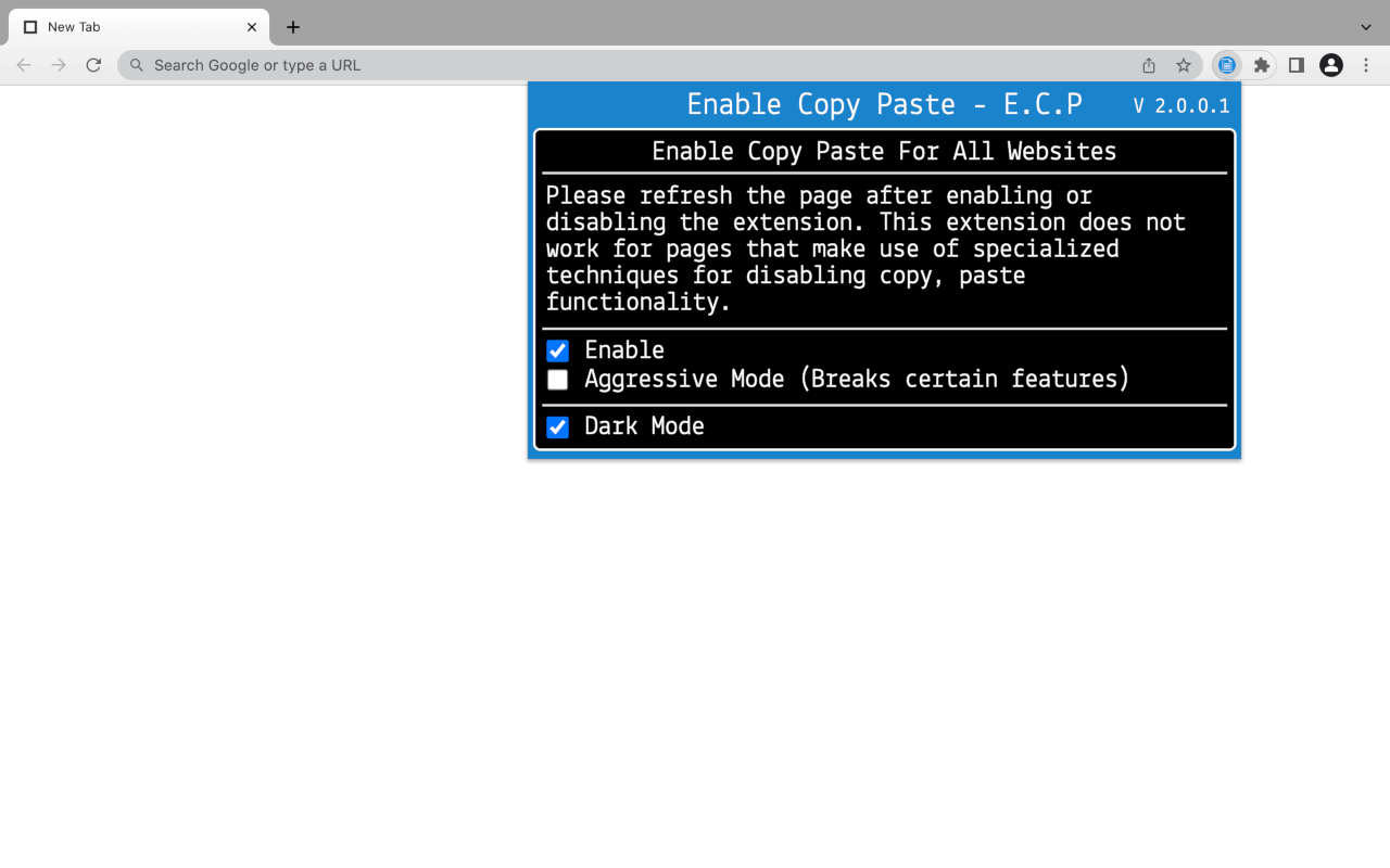 Enable Copy Paste - E.C.P chrome谷歌浏览器插件_扩展第4张截图