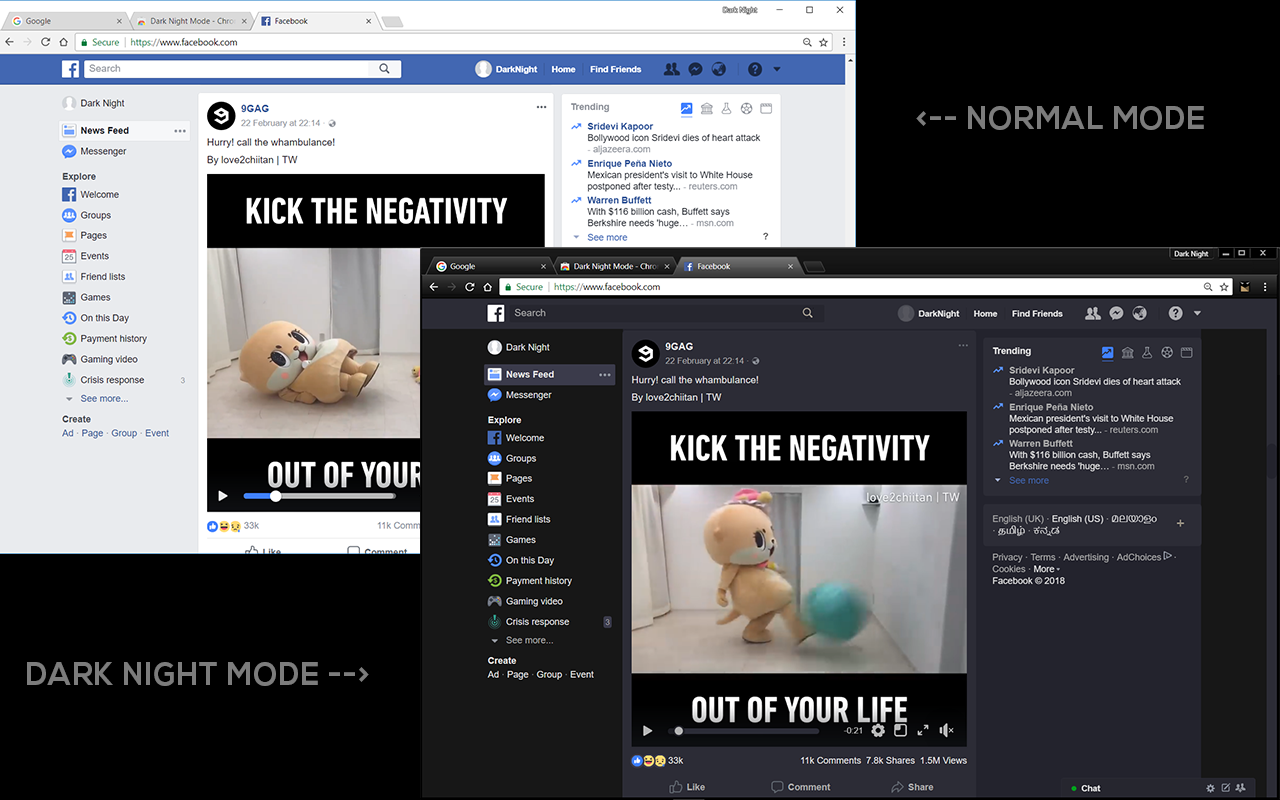 Dark Night Mode chrome谷歌浏览器插件_扩展第1张截图