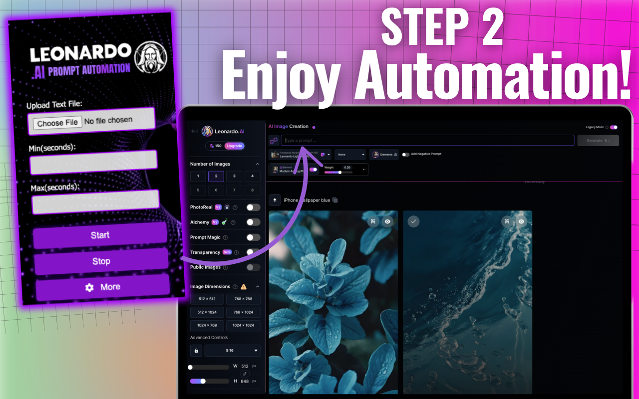 Leonardo.Ai Prompt Automation Ai Generator chrome谷歌浏览器插件_扩展第2张截图