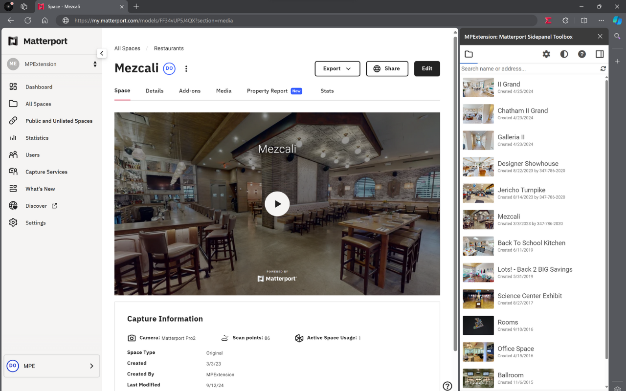 MPExtension: Matterport Side Panel Toolbox chrome谷歌浏览器插件_扩展第2张截图