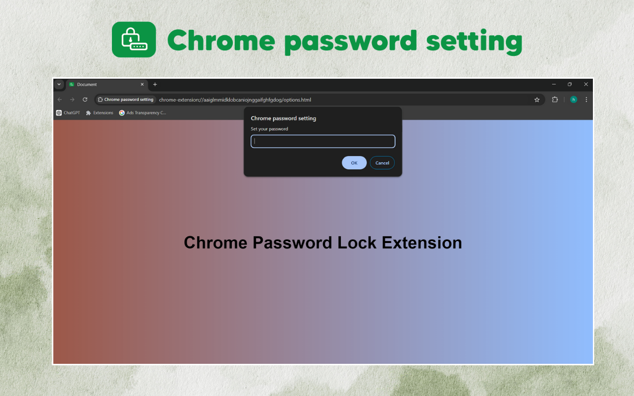 Chrome password setting chrome谷歌浏览器插件_扩展第1张截图