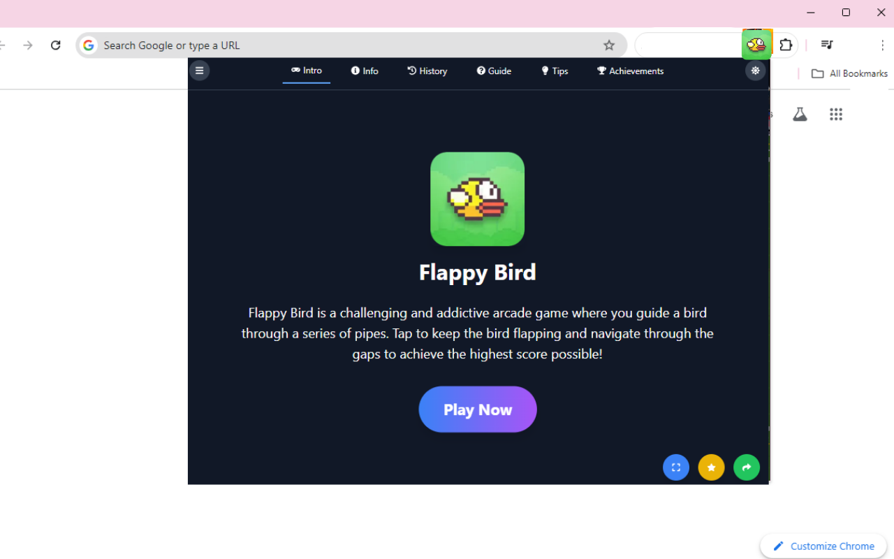Flappy Bird 未封锁的游戏 chrome谷歌浏览器插件_扩展第2张截图