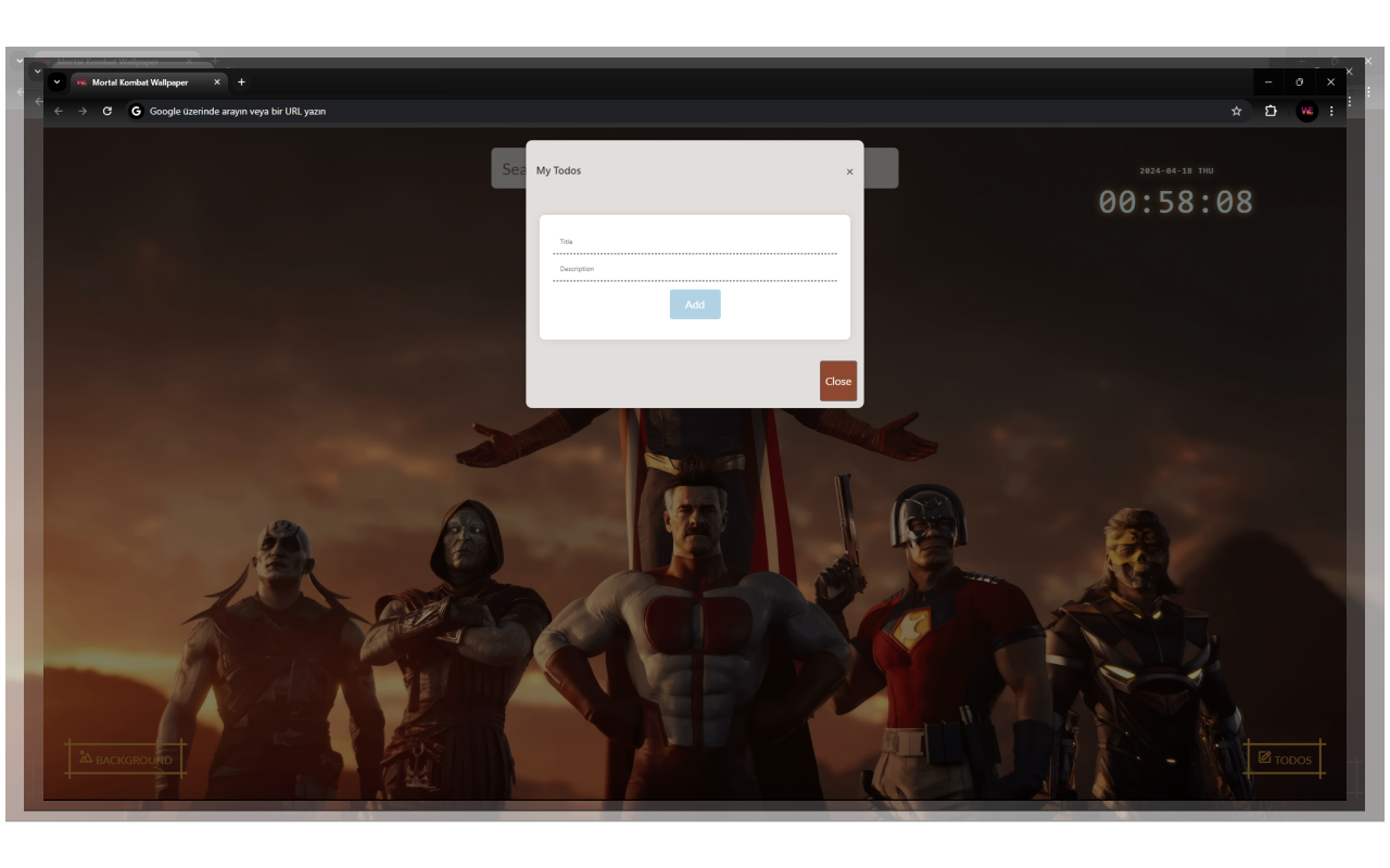 Mortal Kombat New Tab chrome谷歌浏览器插件_扩展第1张截图