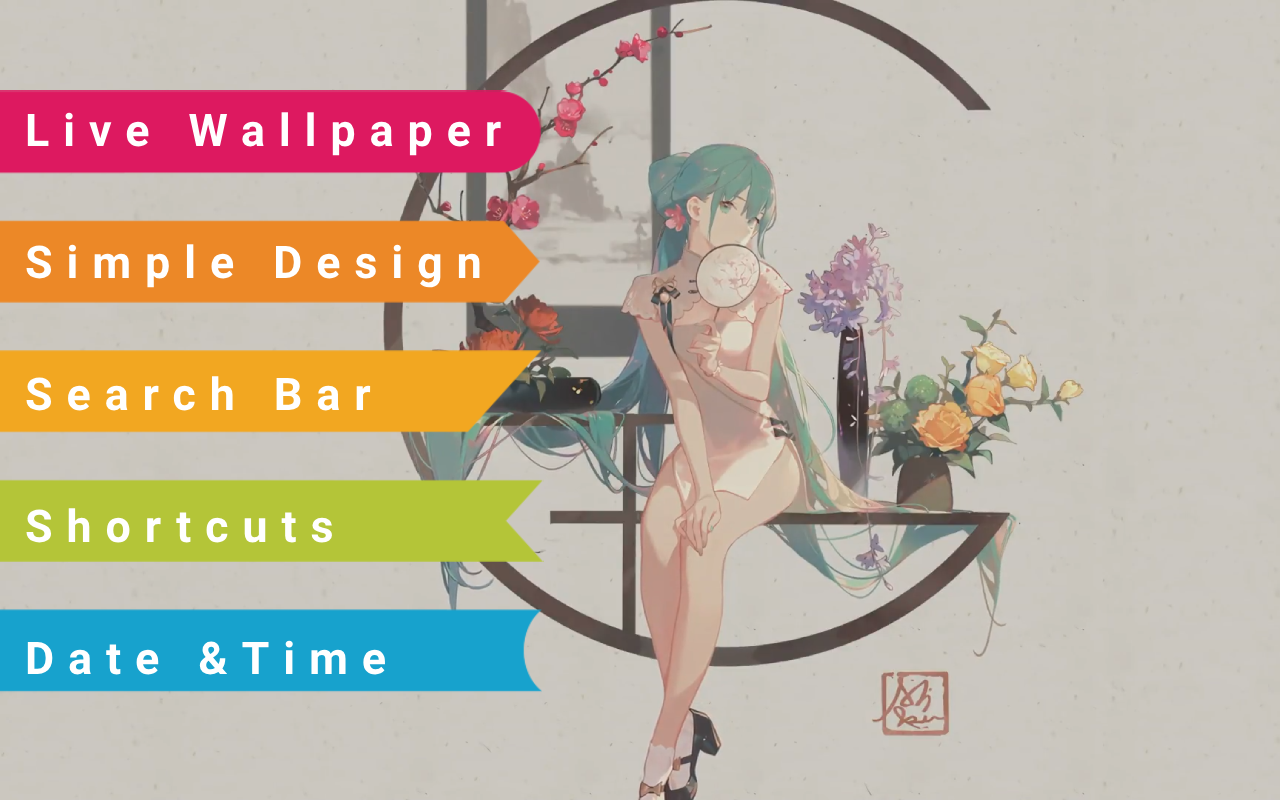Hatsune Miku China Dress Live Wallpaper chrome谷歌浏览器插件_扩展第1张截图