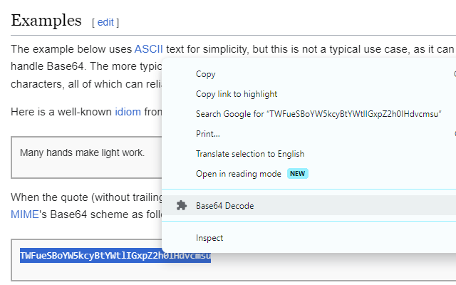 Base64 Decoder chrome谷歌浏览器插件_扩展第2张截图