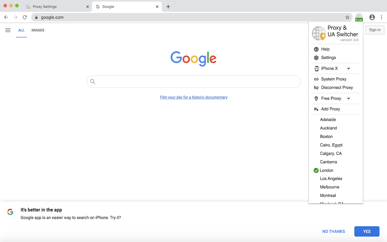 代理和用户代理切换器 chrome谷歌浏览器插件_扩展第2张截图