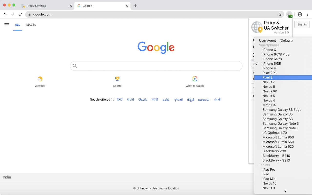 代理和用户代理切换器 chrome谷歌浏览器插件_扩展第3张截图